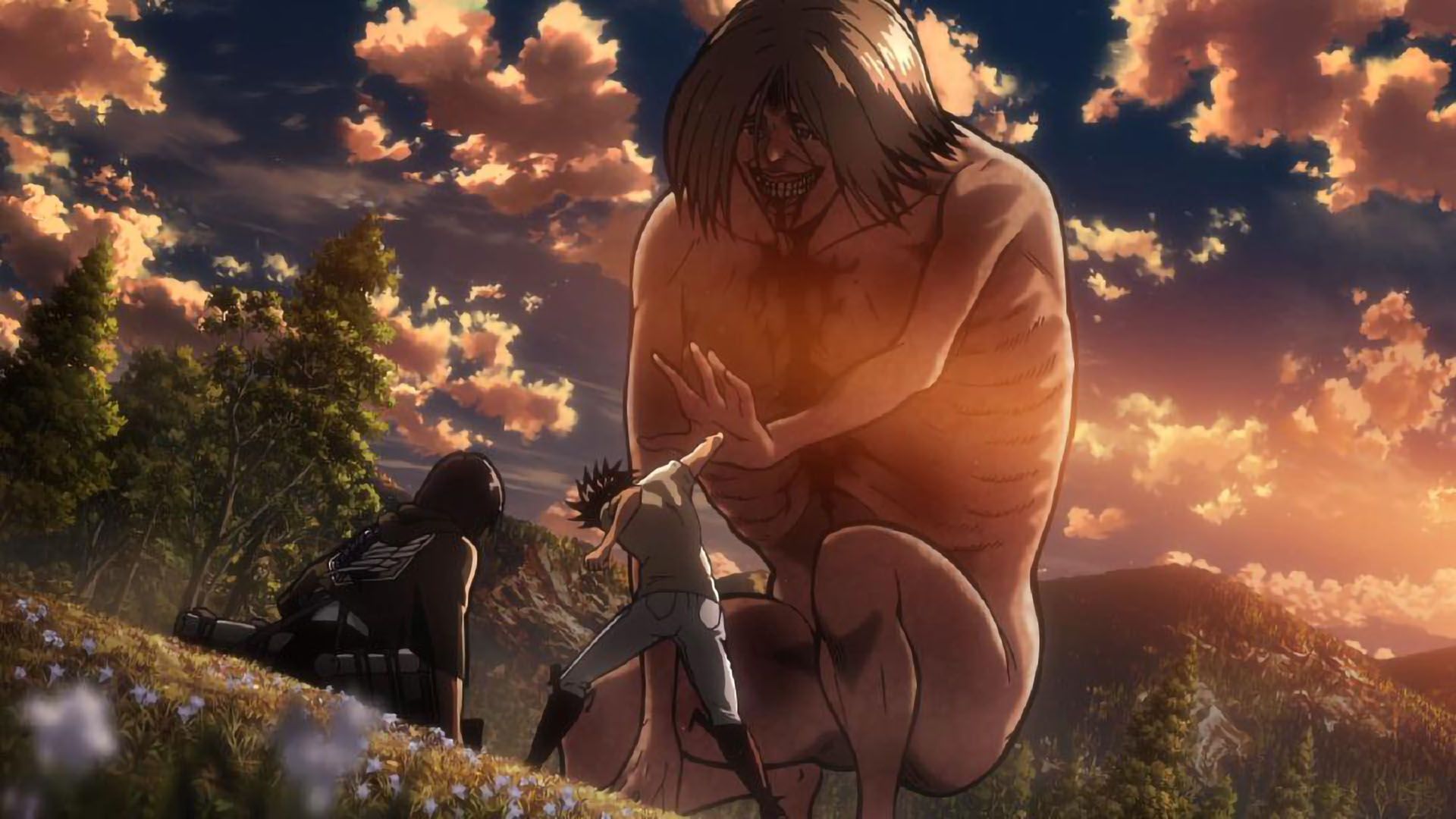 Grisha and his smiling sister  Attack on titan anime, Attack on titan,  Attack on titan season