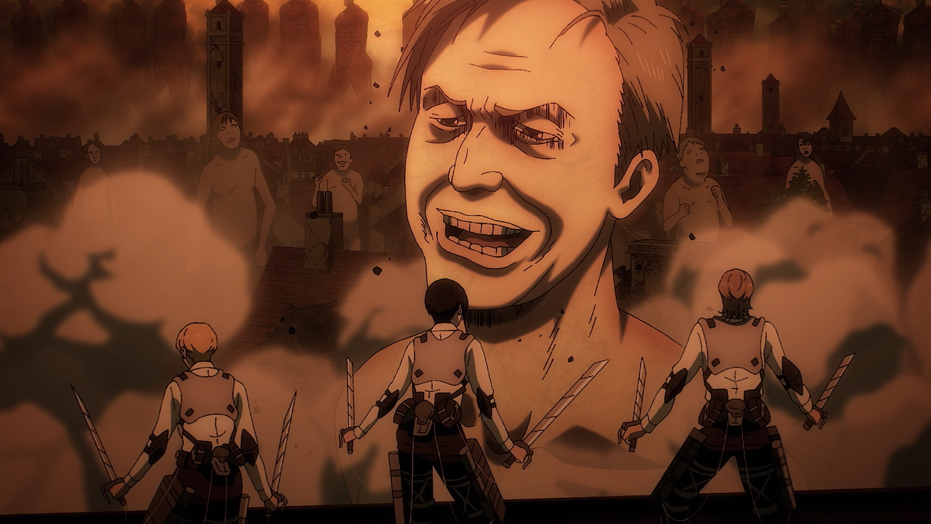 Grisha and his smiling sister  Attack on titan anime, Attack on titan,  Attack on titan season